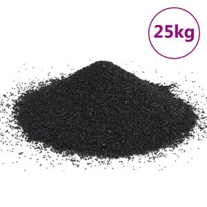 vidaXL Aquariumzand 25 kg 0,2-2 mm zwart