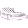 vidaXL Bed met matras stof donkergrijs 120x200 cm