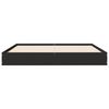 vidaXL Bedframe bewerkt hout zwart 120x200 cm