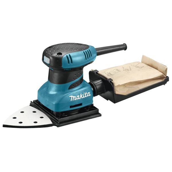 Makita Vlakschuurmachine 200 W blauw en zwart