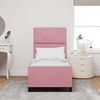 vidaXL Boxspringbed met hoofdeinde Roze 80 x 200 cm Fluweel