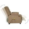 vidaXL Massagestoel microvezelstof taupe