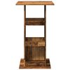 vidaXL Bartafel met opbergruimte 60x60x102 cm hout oud houtkleur