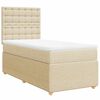 vidaXL Boxspring met matras stof cr&egrave;mekleurig 80x200 cm