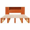 vidaXL Bed met boekenkast zonder matras hout wasbruin 140x190 cm