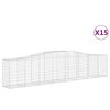 vidaXL Schanskorven 15 st gewelfd 400x50x80/100 cm ijzer