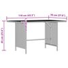vidaXL Tuintafel 110x70x65 cm poly rattan grijs