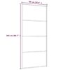 vidaXL Schuifdeur 90x205 cm mat ESG-glas en aluminium wit