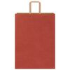 vidaXL Papieren zakken 50 st met hengsels 32x17x44 cm rood