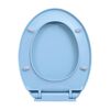 vidaXL Toiletbril soft-close en quick-release ovaal blauw
