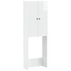 vidaXL Toiletkast EDE Hoogglans Wit 66 x 25,5 x 190 cm Bewerkt hout