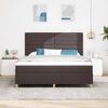 vidaXL Boxspringbed met matras Donkerbruin 180 x 200 cm Stof