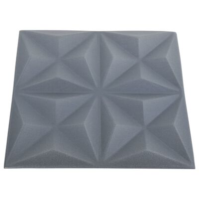 vidaXL 24 st Wandpanelen 3D origami 6 m² 50x50 cm grijs
