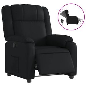 vidaXL Fauteuil elektrisch verstelbaar kunstleer zwart