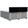 vidaXL Boxspring met matras stof lichtgrijs 200x200 cm