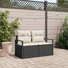 vidaXL Tuinbank met kussen met opslag 120 x 62 x 69 cm poly rattan