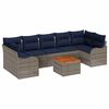 vidaXL Tuinbankenset 8 st Grijs poly rattan