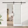 vidaXL Schuifdeur ORKDAL Wit 78 x 211 cm Massief grenenhout en glas