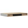vidaXL Wandschappen 2 st zwevend 40x23,5x3,8 cm MDF eikenkleurig en wit