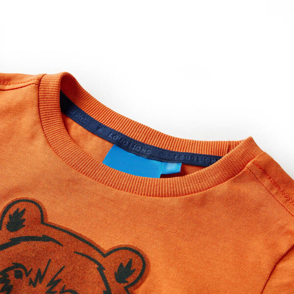 Kindershirt met lange mouwen 104 donkeroranje