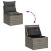 vidaXL Tuin Sofa Set 8 pcs Grijs Poly Rattan en Poedergecoat Staal