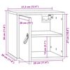 vidaXL Wandkast 31,5x30x30 cm massief grenenhout