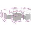 vidaXL 7-delige Loungeset met kussens poly rattan lichtgrijs