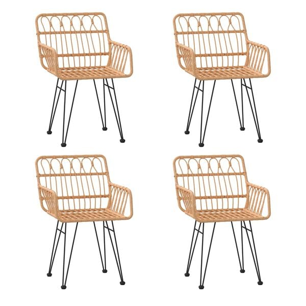 vidaXL 5-delige Tuinset poly rattan