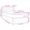 vidaXL Boxspring met matras fluweel zwart 90x220 cm
