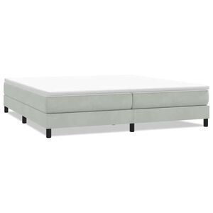 vidaXL Boxspring zonder matras fluweel lichtgrijs 200x210 cm