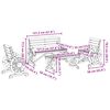 vidaXL 4-delige Loungeset massief vurenhout