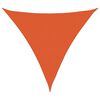 vidaXL Zonnezeil 160 g/m&sup2; driehoekig 5x5x5 m HDPE oranje
