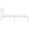 vidaXL Bedframe met hoofdbord metaal wit 140x190 cm