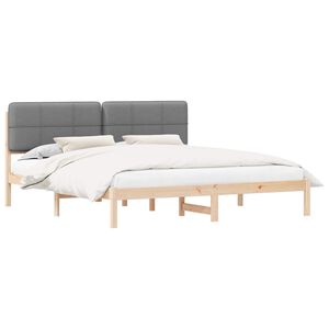 vidaXL Bedframe met Gevoerd Hoofdgedeelte Lichtgrijs 180 x 200 cm