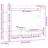 vidaXL Tv-meubel 152x22x113 cm bewerkt hout gerookt eikenkleurig