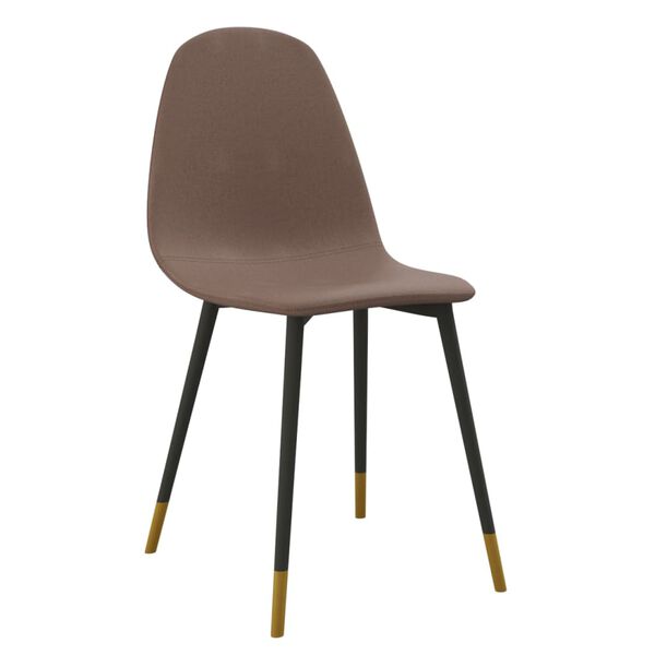 vidaXL Eetkamerstoelen 4 st draaibaar stof taupe