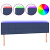 vidaXL Hoofdbord LED 160x5x78/88 cm stof blauw