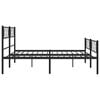 vidaXL Bedframe met hoofd- en voeteneinde metaal zwart 193x203 cm