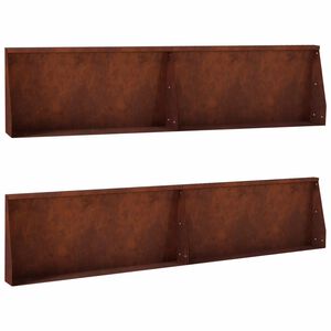 vidaXL Keerwand 4 st 100 x 12 x 30 cm weervast staal Roestkleurig
