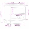 vidaXL Nachtkastje met lade Oudhout 45 x 34 x 44 cm Bewerkt hout