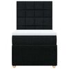 vidaXL Boxspring met matras stof zwart 90x200 cm