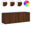 vidaXL Tv-wandmeubels met LED 2 st 60x35x41 cm bruin eikenkleur