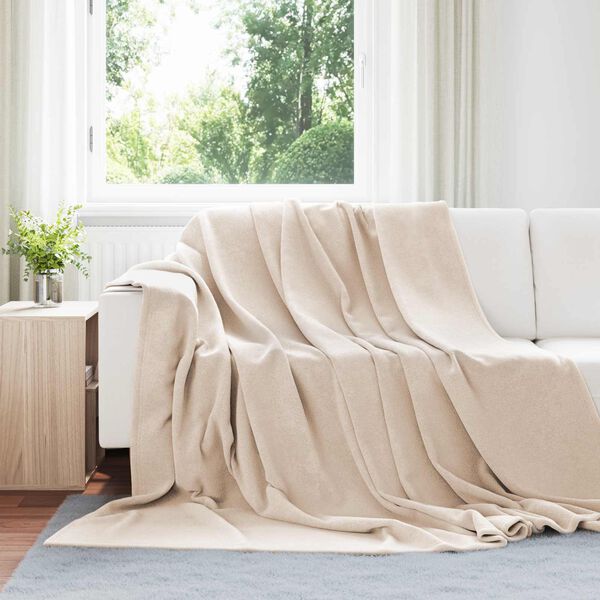 vidaXL Kleden 6 pcs Beige 240 x 270 cm Fleece