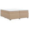 vidaXL Boxspring met matras kunstleer cappuccinokleurig 200x200 cm