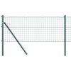 vidaXL Euro-hek met grondbevestiging 25 x 0,6 m PVC-Coated Staal Groen