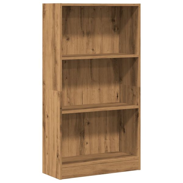 vidaXL Boekenkast 60x24x109 cm bewerkt hout artisanaal eikenkleurig