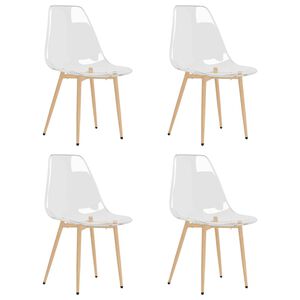 vidaXL Eetkamerstoelen 4 st PET transparant