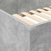vidaXL Loft Bedframe met Bureau Beton Grijs 98.5 x 200 cm Bewerkt hout