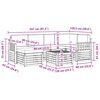 vidaXL Hoekbank Set 7 pcs Natuurlijk en Beige Massief Acaciahout