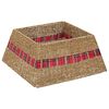 vidaXL Kerstboomkraag Vierkant Naturel 50 x 50 x 25 cm Zeegras